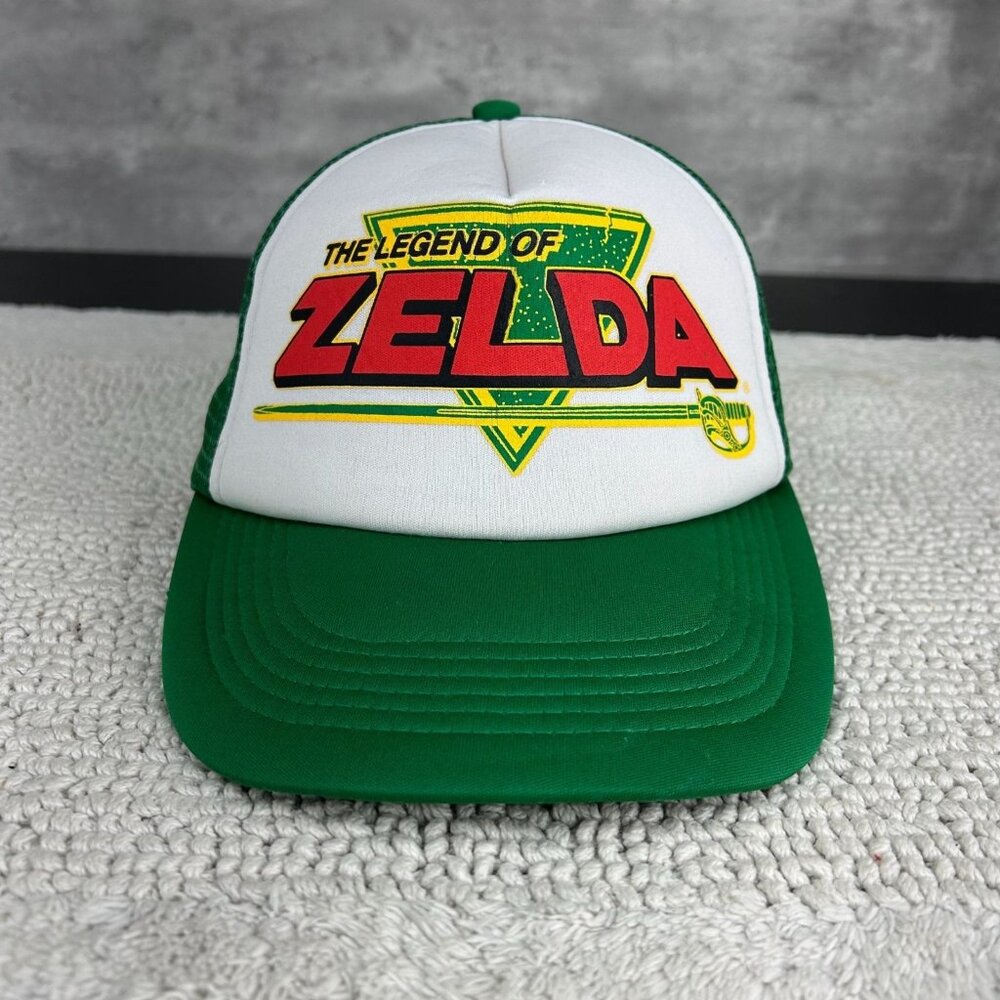 Vintage Legend‎ of Zelda Mesh Snapback Trucker Hat Youth OSFA Nintendo y2k Cap